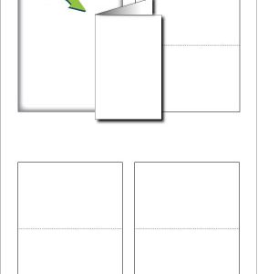 Carte de visite pliée 54 x 85 mm
